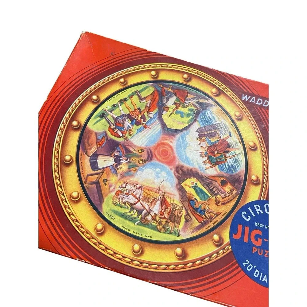Vintage Waddingtons Circular Jig-Saw Famous Historical Events 500+ Pc Puzzle